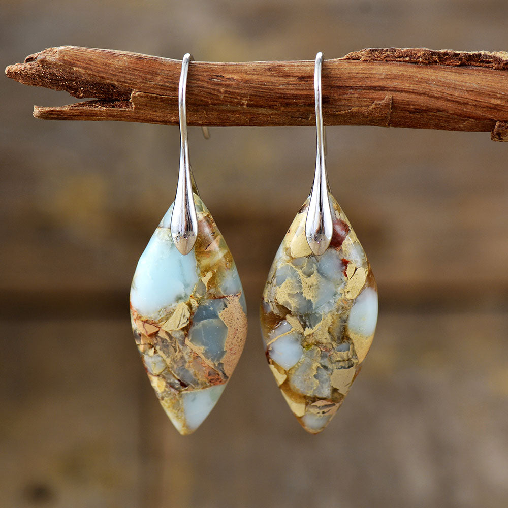 Leaves Jasper Earring