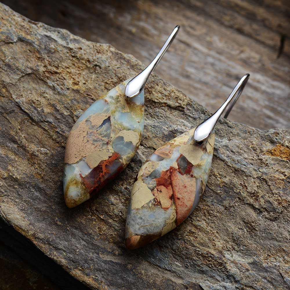 Leaves Jasper Earring