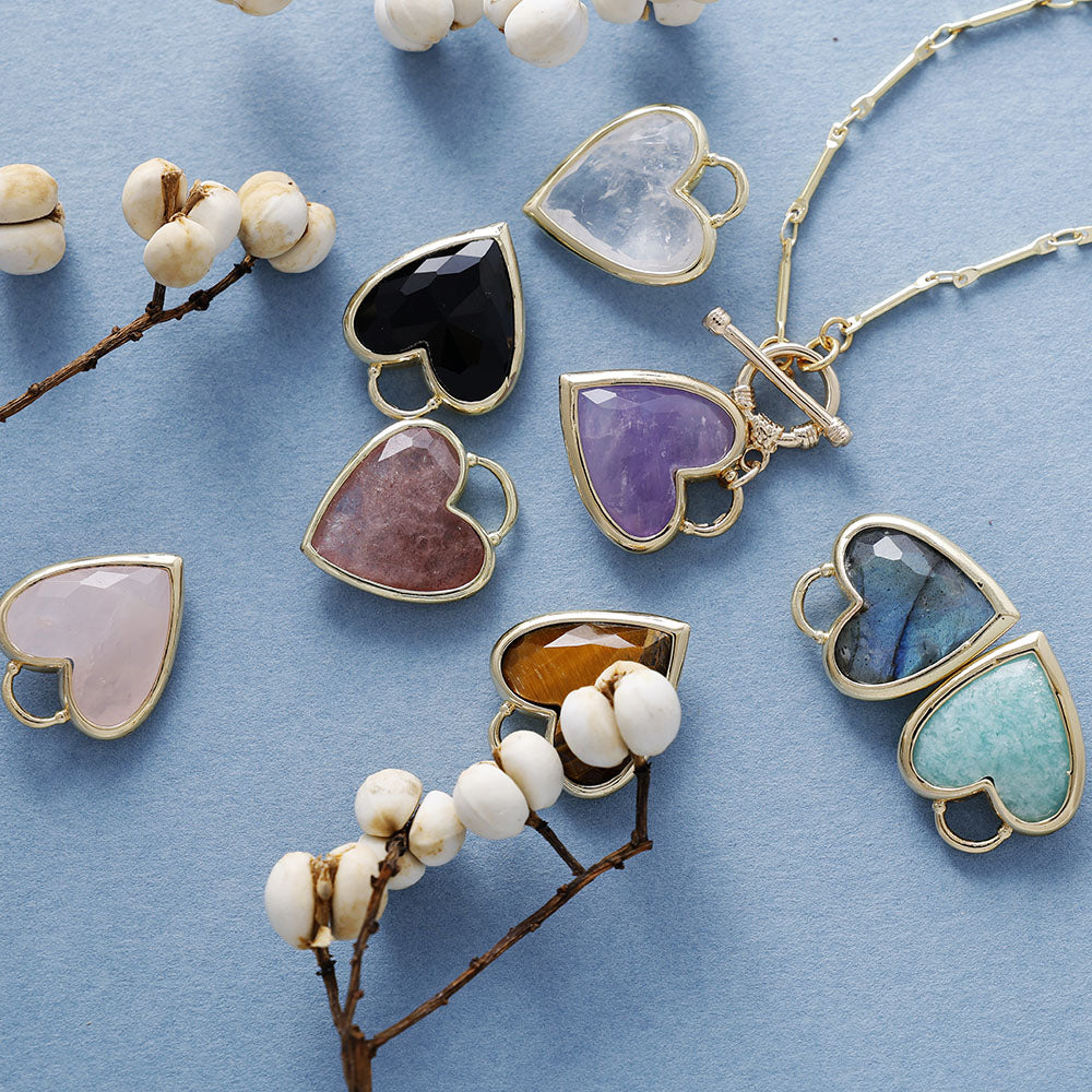 Labradorite Heart Shape Pendant Necklace