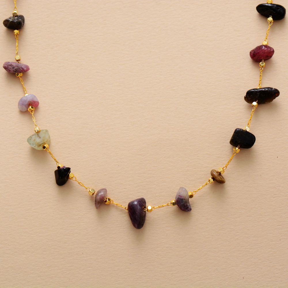 Tourmaline Golden Necklaces