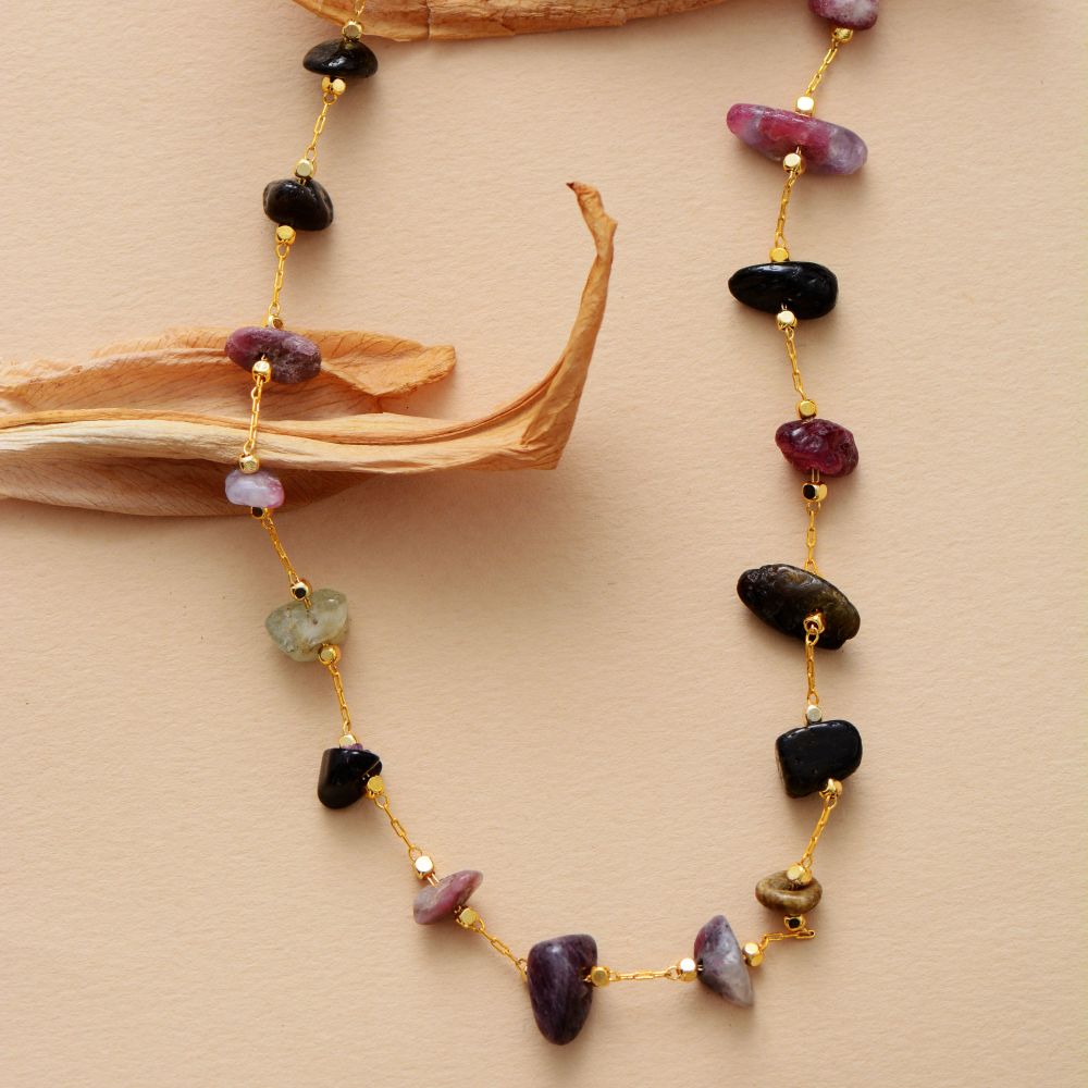 Tourmaline Golden Necklaces