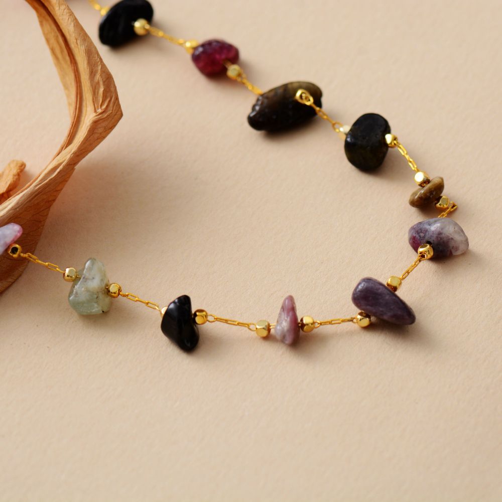 Tourmaline Golden Necklaces