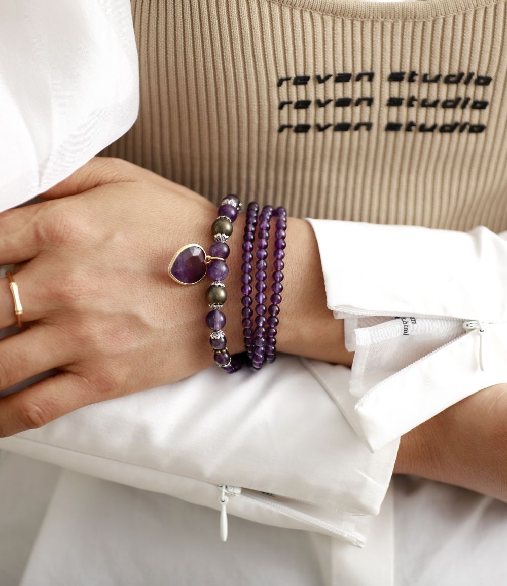 Heart Shape Pendant Necklace & Bracelet